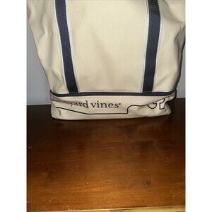Vineyard Vines for Target Beach Tote Large White Canvas Bag Blue Whale Logo
